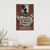 Poster Glasgow Subway 1896 - 1976, Schottland Druc (Küche)
