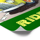 POSTER ~ GO GREEN REDE THE SCHOOL BUS RIDE SHARE (Ecke)