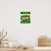 POSTER ~ GO GREEN REDE THE SCHOOL BUS RIDE SHARE (Küche)