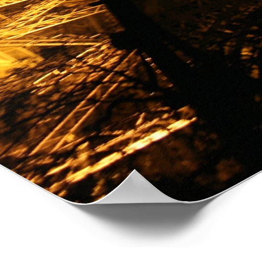 Poster Golden Eiffel (Ecke)