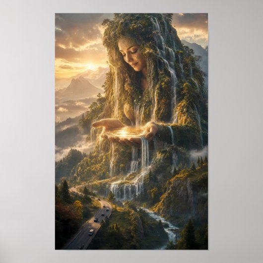 Poster 'Goldene Wasser der Erdenmutter' (Vorne)
