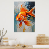 Poster | Goldfish | Ölmalerei (Küche)