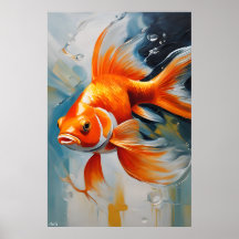 Poster | Goldfish | Ölmalerei