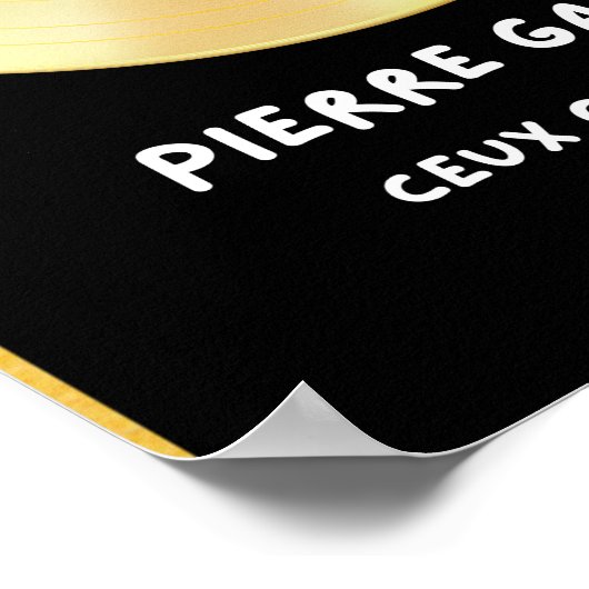 Poster Goldplatte Pierre Garnier (Ecke)