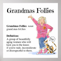 Poster-Grandmas Follies Definition Poster