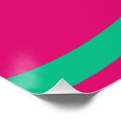 Poster – Green Lines on Pink (Ecke)