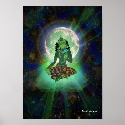 Poster "Green Tara" (Vorne)