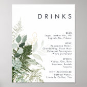 Poster "Greenery and Gold Leaf Wedding Drinks" (Vorne)
