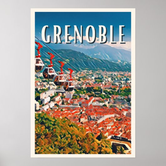 Poster Grenoble Foto Vintage (Vorne)
