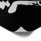 Poster "Grin Wolf" von Grauwölfen (Ecke)