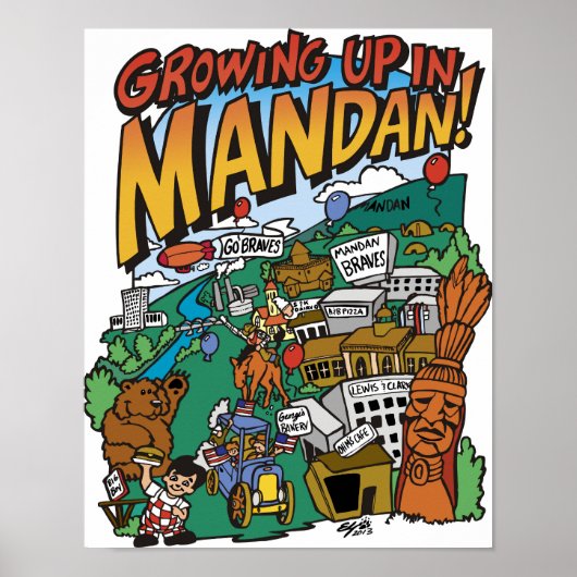 Poster "Growing up in Mandan" (Vorne)