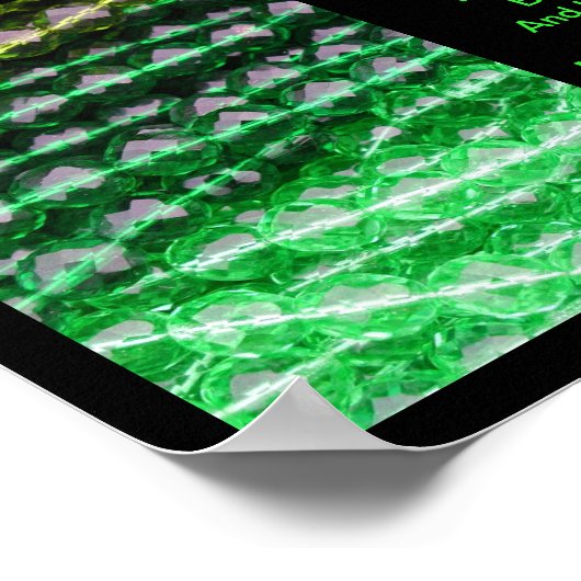 Poster, grüne Perlen, ewig Liebe Poster (Ecke)