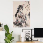 Poster Gueixa - Arte Tradicional Chinesa (Heimbüro)