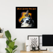 Poster Guitar Dog (Heimbüro)