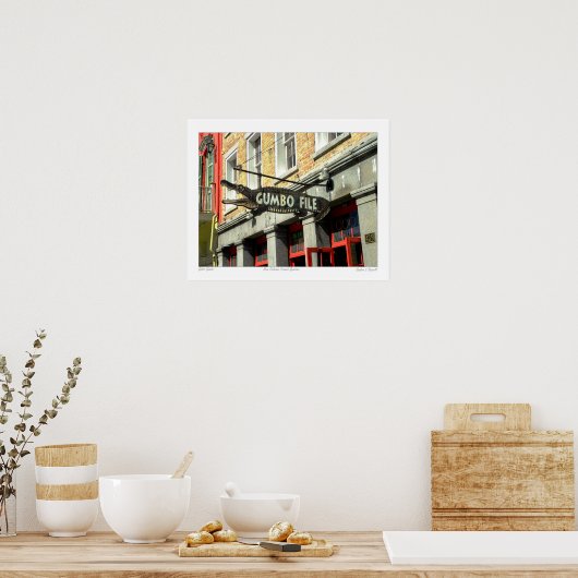 Poster "Gumbo File" für das französische Quartal (Küche)