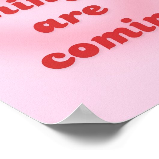 Poster "Gute Dinge kommen" (Ecke)