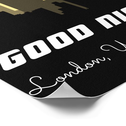 Poster Gute Nacht (Ecke)