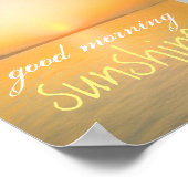 Poster guter Sonnenschein am Morgen Zitat Meeresso (Ecke)