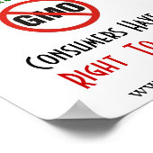 Poster - GVO, genau richtig (Ecke)