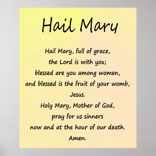 Poster ~ Hail Mary ~ 40" x 48" Semi Gloss (Vorne)