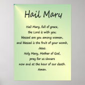 Poster ~ Hail Mary Christlich Gebet (Vorne)