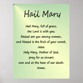Poster ~ Hail Mary Christlich Gebet