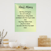 Poster ~ Hail Mary Christlich Gebet (Küche)