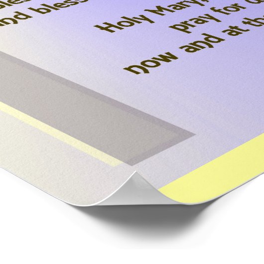 Poster-Hail Mary Gebet Poster (Ecke)