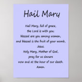 Poster ~ Hail Mary ~ Verschiedene Größen und Papie (Vorne)