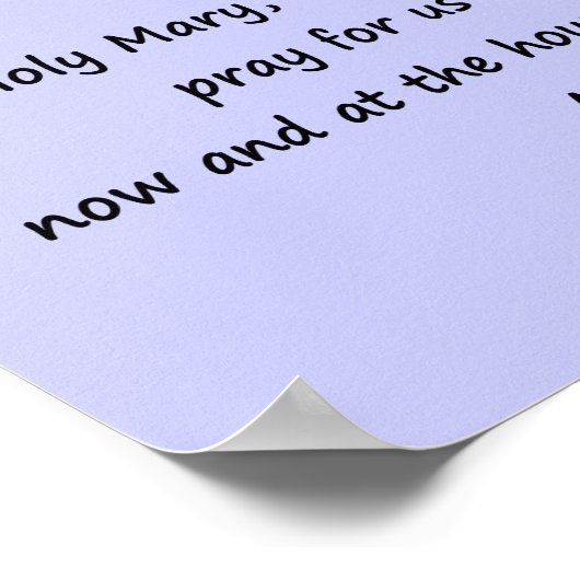 Poster ~ Hail Mary ~ Verschiedene Größen und Papie (Ecke)