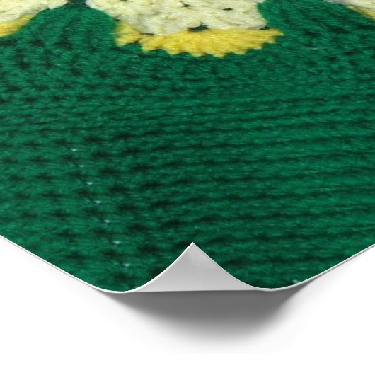 Poster - Häkelmuster - Daisy (Ecke)