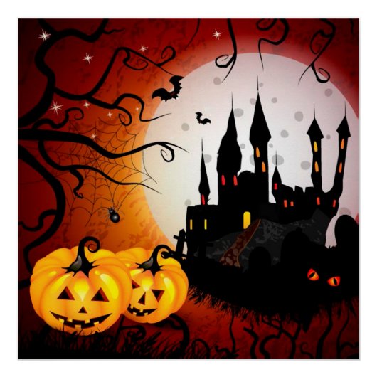 Poster/Halloween-Spuk Szene Poster (Vorderseite)