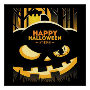 Poster/Happy Halloween Jack-o-Lantern Poster