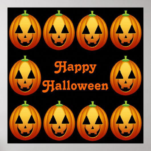 Poster Happy Halloween Pumpkins (Vorne)