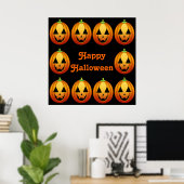 Poster Happy Halloween Pumpkins (Heimbüro)