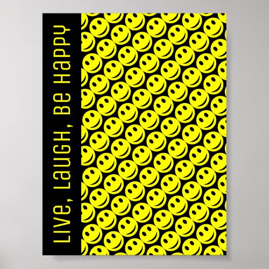 Poster Happy Lächeln Faces Custom Text (Vorne)