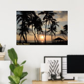 Poster - Hawaii Beach Sunset (Heimbüro)