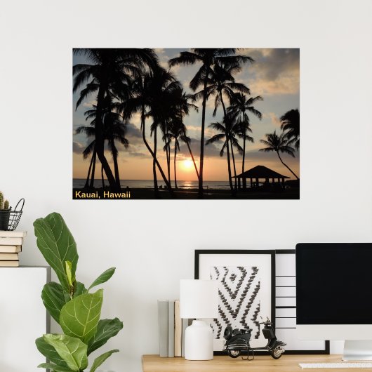 Poster - Hawaii Beach Sunset (Heimbüro)
