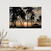 Poster - Hawaii Beach Sunset (Küche)