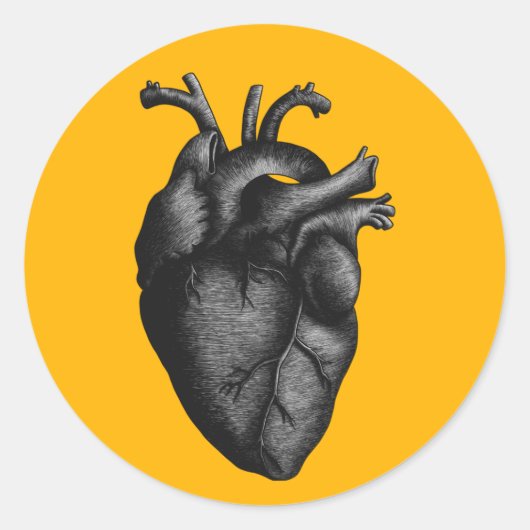 Poster Heart Lines Runder Aufkleber (Vorderseite)