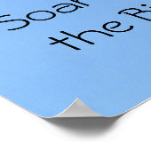 Poster - Heißluftballon und Vögel (Ecke)