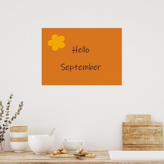 Poster "Hello September" (Küche)