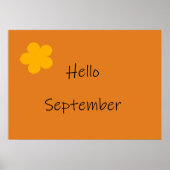 Poster "Hello September" (Vorne)