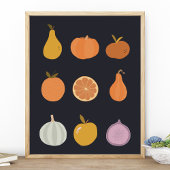 Poster Herbsternte Obst und Gemüse