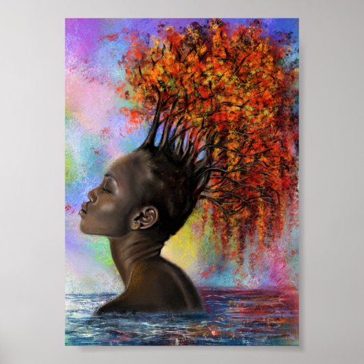 Poster Herbstfrau Druck (Vorne)