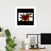 Poster Herz in Flammen (Heimbüro)