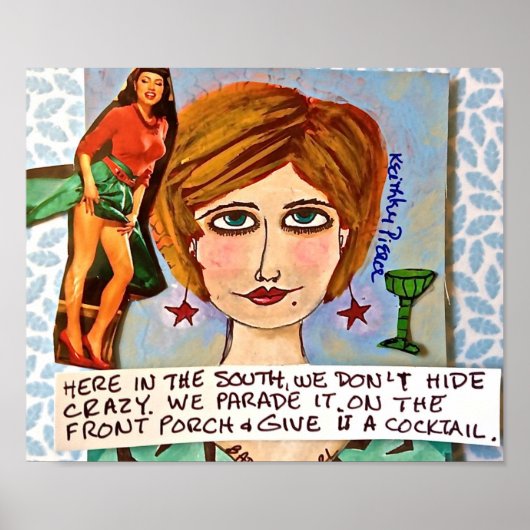 POSTER HIER IM SÜDEN VERSTEHEN WIR KEINE KRAZIE (Vorne)