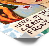 POSTER HIER IM SÜDEN VERSTEHEN WIR KEINE KRAZIE (Ecke)