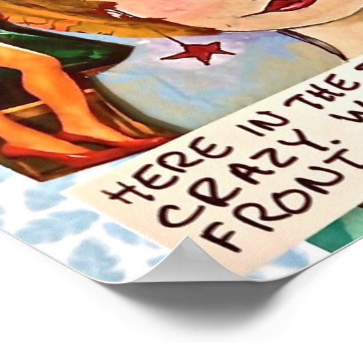 POSTER HIER IM SÜDEN VERSTEHEN WIR KEINE KRAZIE (Ecke)