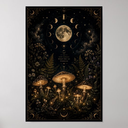 Poster 'Himmlischer Pilzgarten' (Vorne)